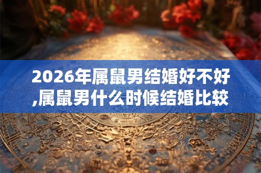 2026年属鼠男结婚好不好,属鼠男什么时候结婚比较好2026？