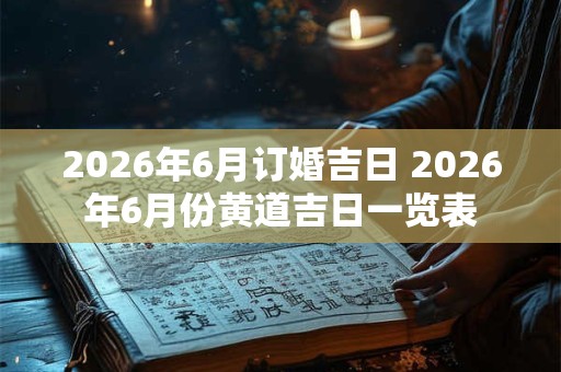 2026年6月订婚吉日 2026年6月份黄道吉日一览表 2026年6月订婚吉日 2026年6月份黄道吉日一览表