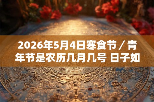 2026年5月4日寒食节/青年节是农历几月几号 日子如何 2026年5月4日寒食节/青年节是农历几月几号 日子如何
