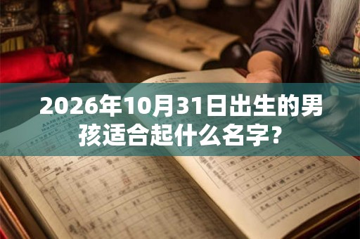 2026年10月31日出生的男孩适合起什么名字？