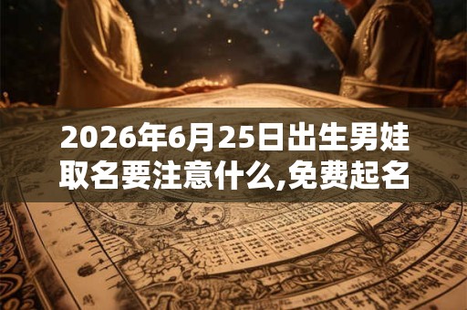 2026年6月25日出生男娃取名要注意什么,免费起名推荐