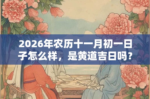 2026年农历十一月初一日子怎么样，是黄道吉日吗？