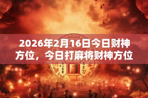 2026年2月16日今日财神方位,今日打麻将财神方位一览表 2026年2月16日今日财神方位,今日打麻将财神方位一览表