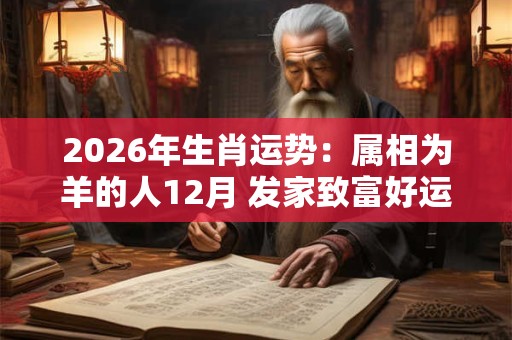 2026年生肖运势：属相为羊的人12月 发家致富好运不断