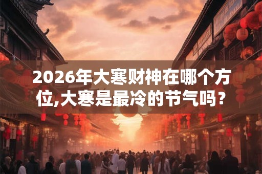 2026年大寒财神在哪个方位,大寒是最冷的节气吗？