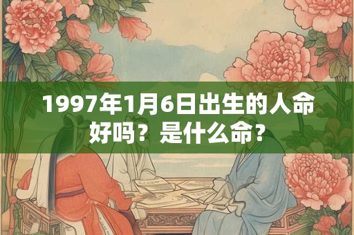 1997年1月6日出生的人命好吗？是什么命？