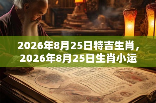 2026年8月25日特吉生肖,2026年8月25日生肖小运播报 2026年8月25日特吉生肖,2026年8月25日生肖小运播报