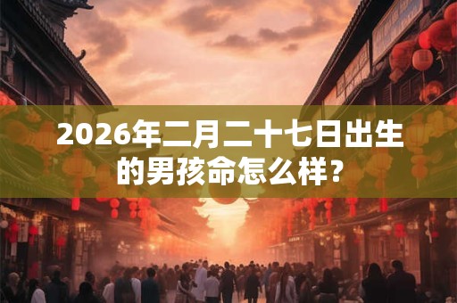 2026年二月二十七日出生的男孩命怎么样? 2026年二月二十七日出生的男孩命怎么样?