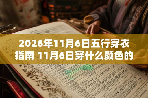 2026年11月6日五行穿衣指南 11月6日穿什么颜色的衣服 2026年11月6日五行穿衣指南 11月6日穿什么颜色的衣服