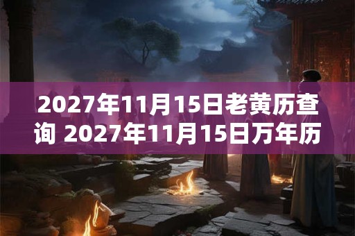 2027年11月15日老黄历查询 2027年11月15日万年历黄道吉日