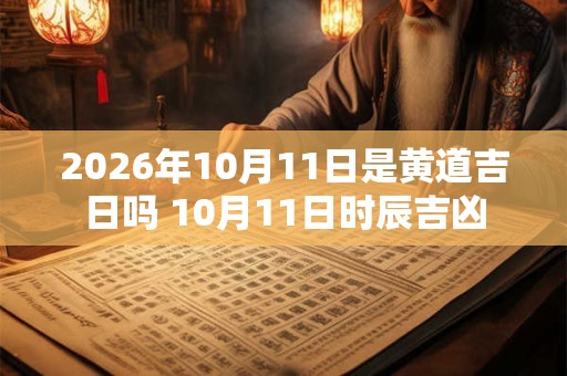 2026年10月11日是黄道吉日吗 10月11日时辰吉凶 2026年10月11日是黄道吉日吗 10月11日时辰吉凶