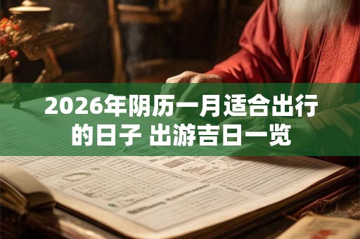 2026年阴历一月适合出行的日子 出游吉日一览