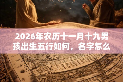 2026年农历十一月十九男孩出生五行如何，名字怎么起出众？