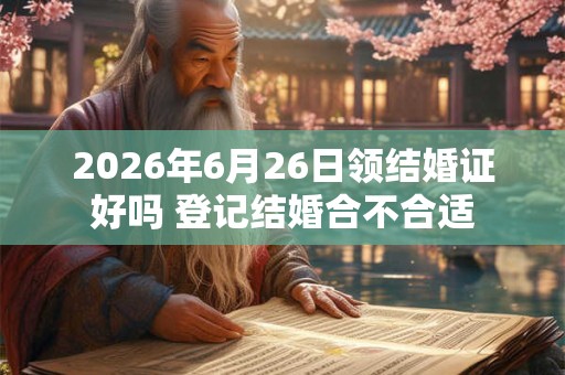 2026年6月26日领结婚证好吗 登记结婚合不合适