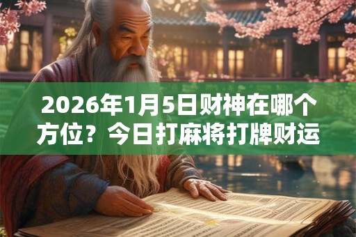 2026年1月5日财神在哪个方位？今日打麻将打牌财运方位
