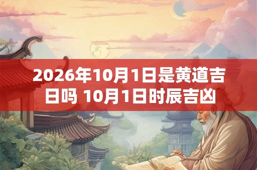 2026年10月1日是黄道吉日吗 10月1日时辰吉凶