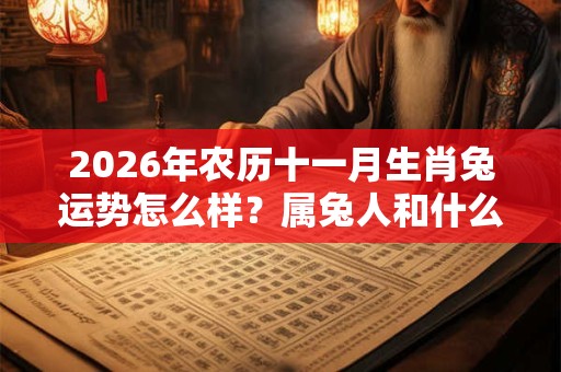 2026年农历十一月生肖兔运势怎么样？属兔人和什么属相犯冲