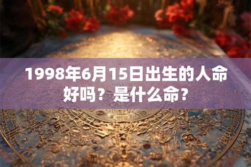 1998年6月15日出生的人命好吗？是什么命？