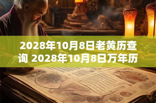 2028年10月8日老黄历查询 2028年10月8日万年历黄道吉日