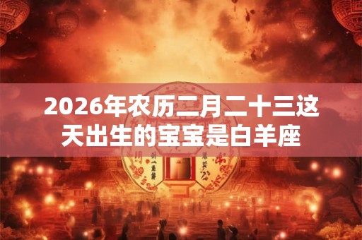 2026年农历二月二十三这天出生的宝宝是白羊座 2026年农历二月二十三这天出生的宝宝是白羊座