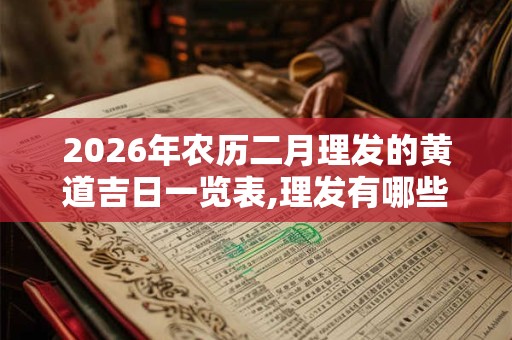 2026年农历二月理发的黄道吉日一览表,理发有哪些讲究？