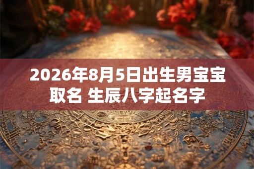2026年8月5日出生男宝宝取名 生辰八字起名字