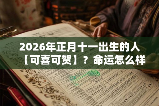 2026年正月十一出生的人【可喜可贺】？命运怎么样？