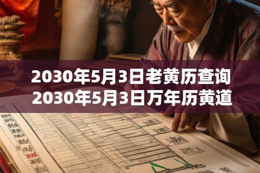 2030年5月3日老黄历查询 2030年5月3日万年历黄道吉日