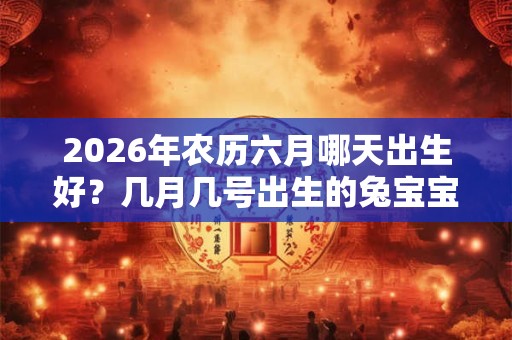 2026年农历六月哪天出生好?几月几号出生的兔宝宝命好 2026年农历六月哪天出生好?几月几号出生的兔宝宝命好