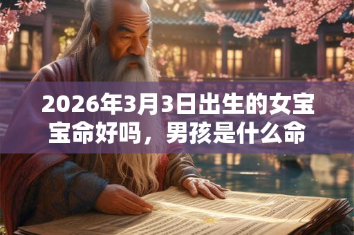 2026年3月3日出生的女宝宝命好吗，男孩是什么命