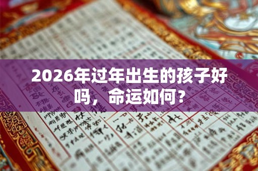 2026年过年出生的孩子好吗,命运如何? 2026年过年出生的孩子好吗,命运如何?