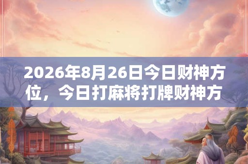 2026年8月26日今日财神方位,今日打麻将打牌财神方位 2026年8月26日今日财神方位,今日打麻将打牌财神方位
