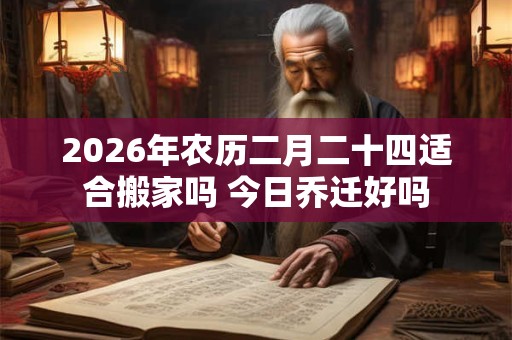 2026年农历二月二十四适合搬家吗 今日乔迁好吗 2026年农历二月二十四适合搬家吗 今日乔迁好吗