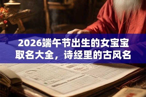 2026端午节出生的女宝宝取名大全，诗经里的古风名字