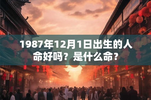 1987年12月1日出生的人命好吗？是什么命？