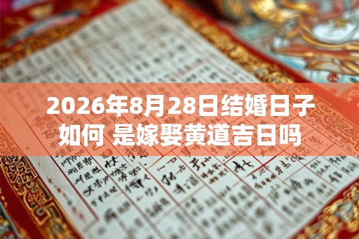 2026年8月28日结婚日子如何 是嫁娶黄道吉日吗
