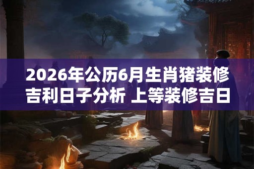 2026年公历6月生肖猪装修吉利日子分析 上等装修吉日 2026年公历6月生肖猪装修吉利日子分析 上等装修吉日