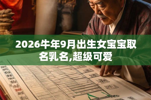 2026牛年9月出生女宝宝取名乳名,超级可爱