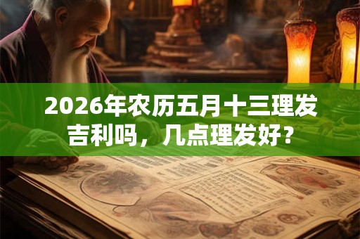2026年农历五月十三理发吉利吗，几点理发好？