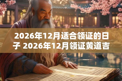 2026年12月适合领证的日子 2026年12月领证黄道吉日查询