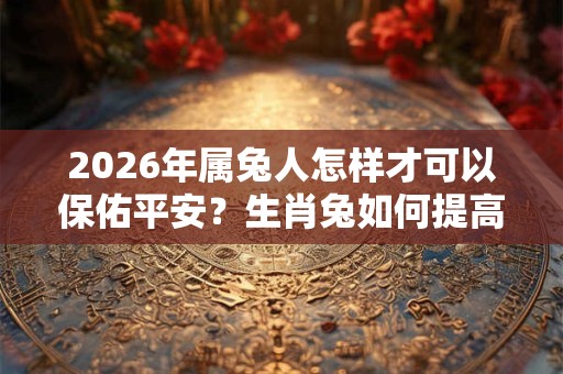 2026年属兔人怎样才可以保佑平安?生肖兔如何提高健康运势 2026年属兔人怎样才可以保佑平安?生肖兔如何提高健康运势