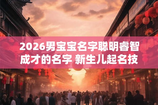 2026男宝宝名字聪明睿智成才的名字 新生儿起名技巧