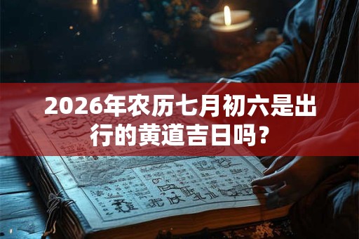 2026年农历七月初六是出行的黄道吉日吗? 2026年农历七月初六是出行的黄道吉日吗?