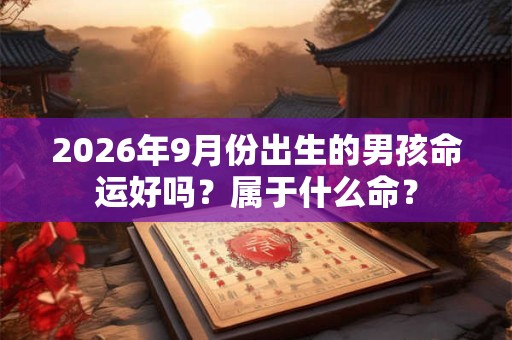 2026年9月份出生的男孩命运好吗？属于什么命？