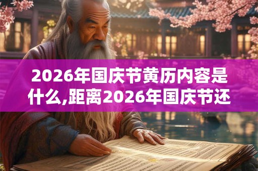 2026年国庆节黄历内容是什么,距离2026年国庆节还有几天？