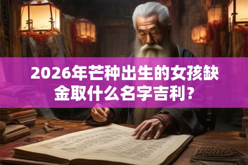 2026年芒种出生的女孩缺金取什么名字吉利? 2026年芒种出生的女孩缺金取什么名字吉利?