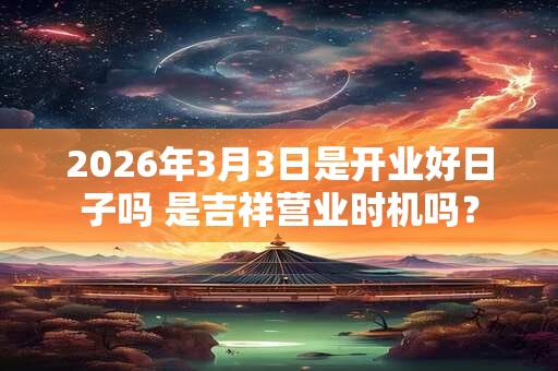 2026年3月3日是开业好日子吗 是吉祥营业时机吗？
