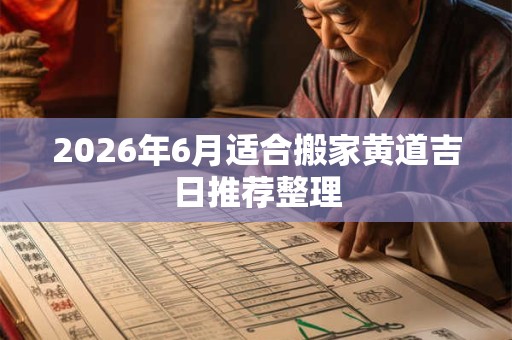 2026年6月适合搬家黄道吉日推荐整理