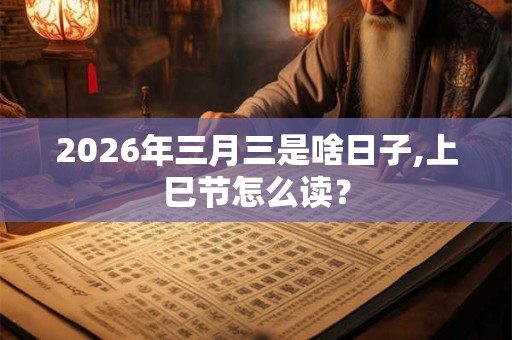 2026年三月三是啥日子,上巳节怎么读? 2026年三月三是啥日子,上巳节怎么读?