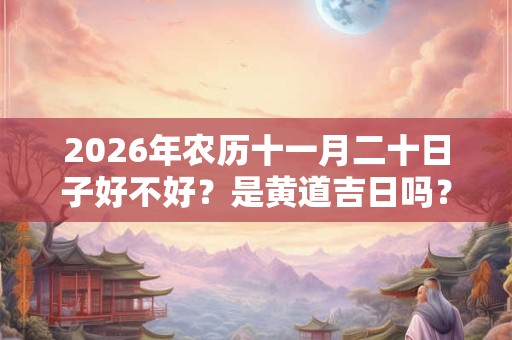 2026年农历十一月二十日子好不好？是黄道吉日吗？